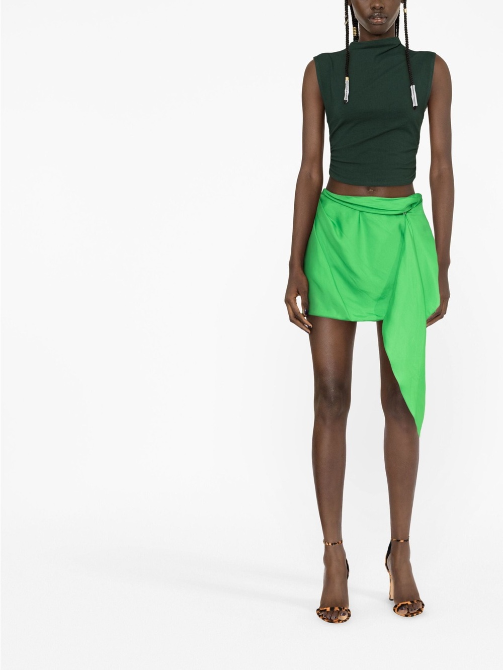 Gauge 81 draped silk skirt. XS